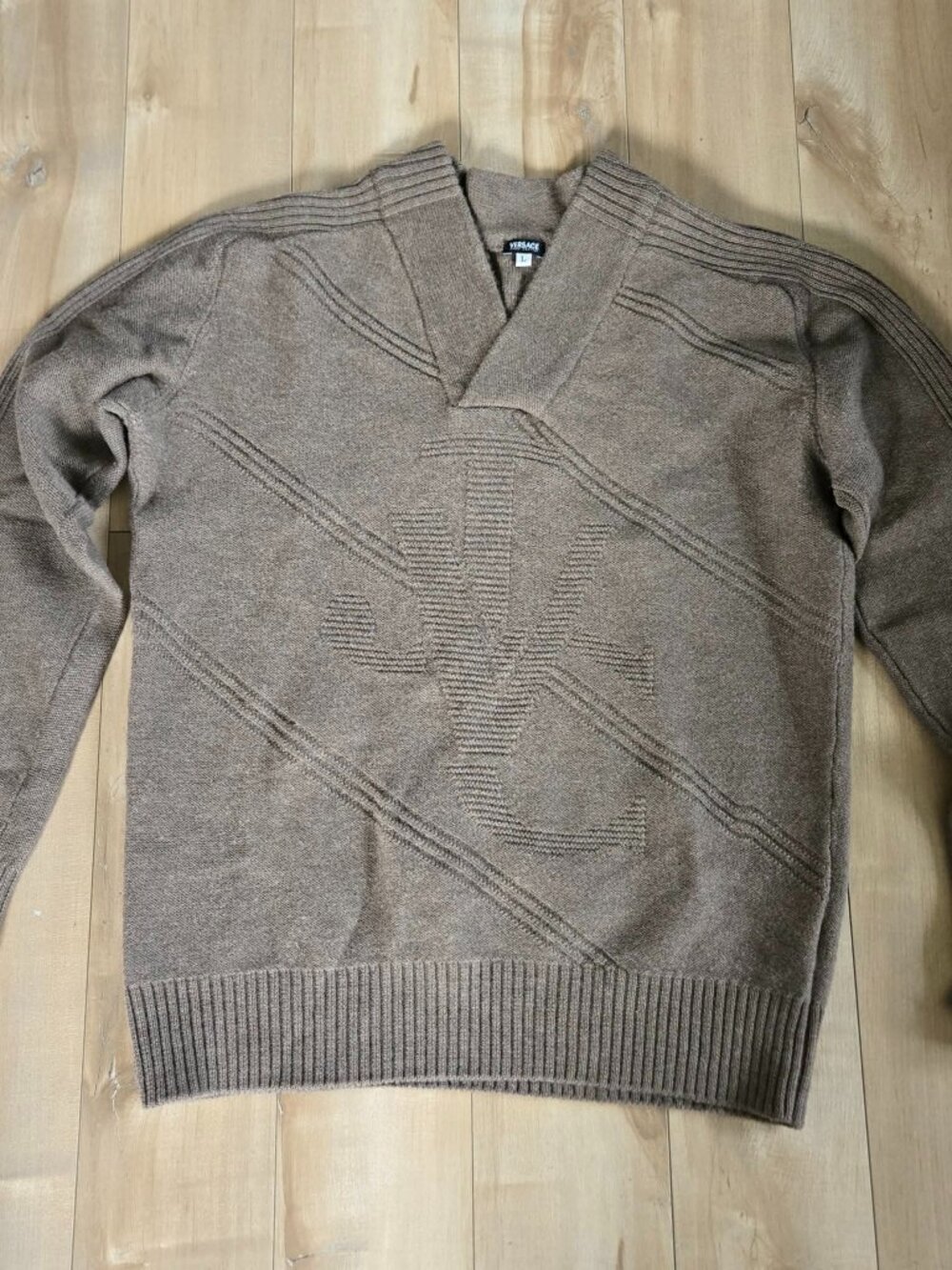 VTG Versace Jeans Couture 100% Merino Wool Sweater L Italy